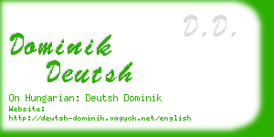 dominik deutsh business card